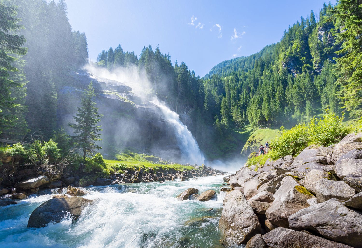 Le cascate di Krimml nel Parco Nazionale degli Alti Tauri, Salisburgo, Austria